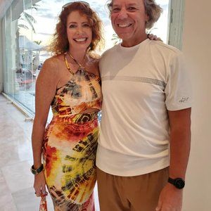 Tie-Dye tropical summer vacation dress long and clingy